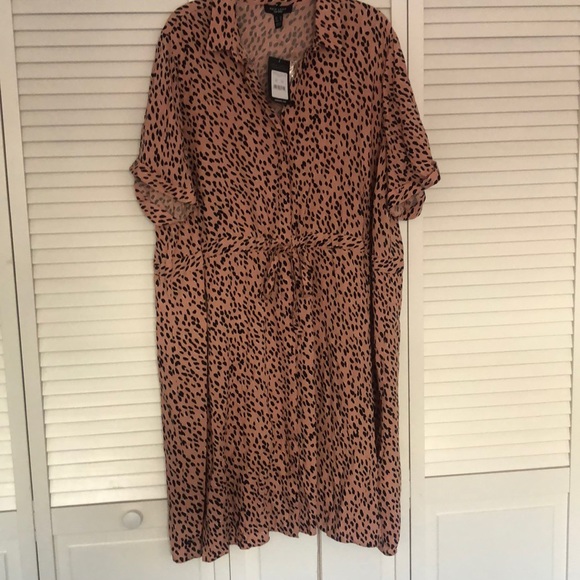 new look curve leopard print dress